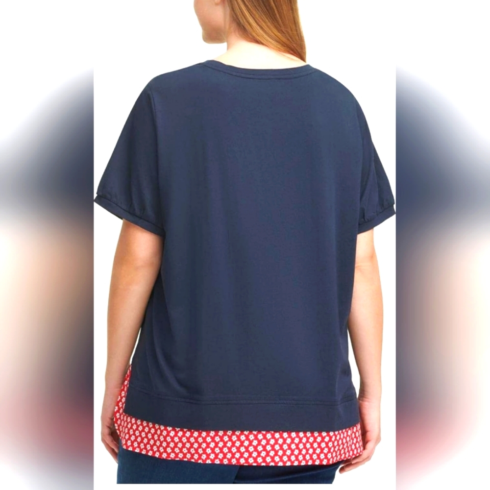 Tommy Hillfger Plus Floral T-Shirt - Picture 2 of 8